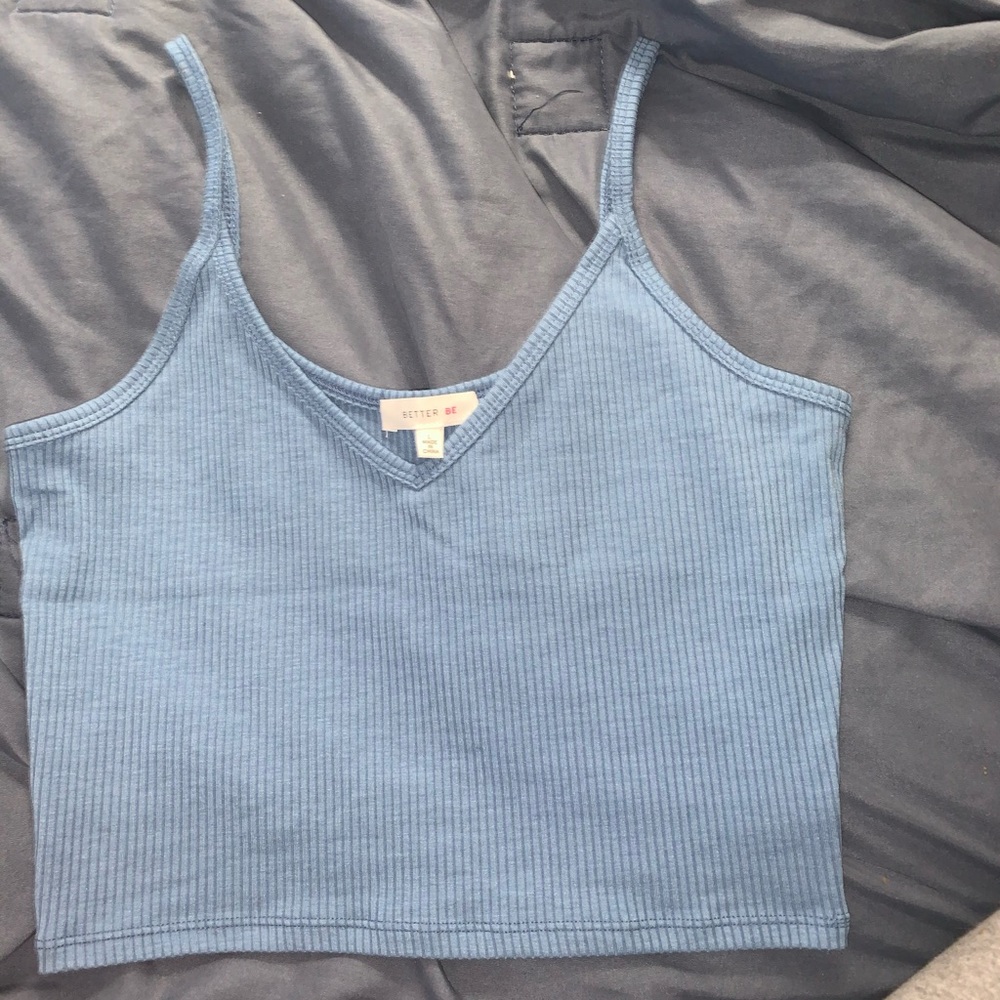 Baby blue crop top
